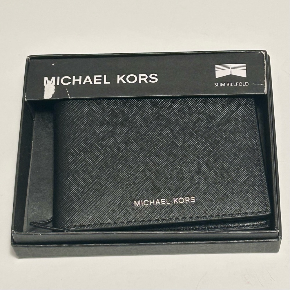 Michael Kors - Mens Black Slim Billfold Wallet (BRAND NEW IN BOX) Ret. $98